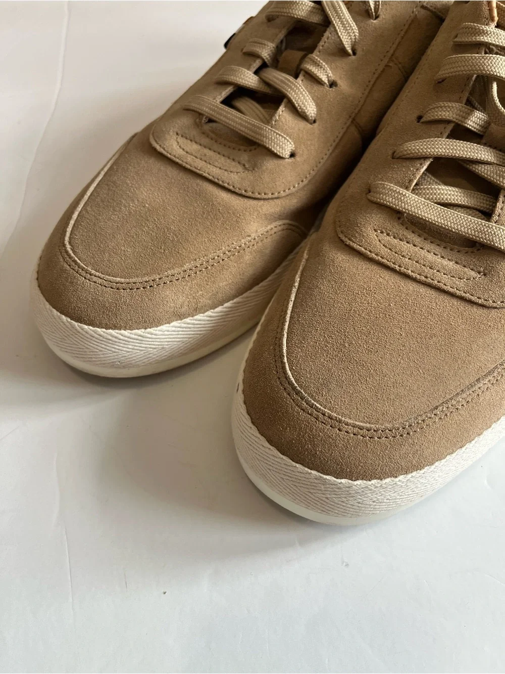 Allen Edmonds Men's Holden Beach Sneaker Bone Beige Suede Comfort Shoe Size 13D